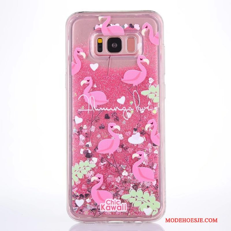 Hoesje Samsung Galaxy S7 Zacht Drijfzand Roze, Hoes Samsung Galaxy S7 Scheppend Vloeistof Trend