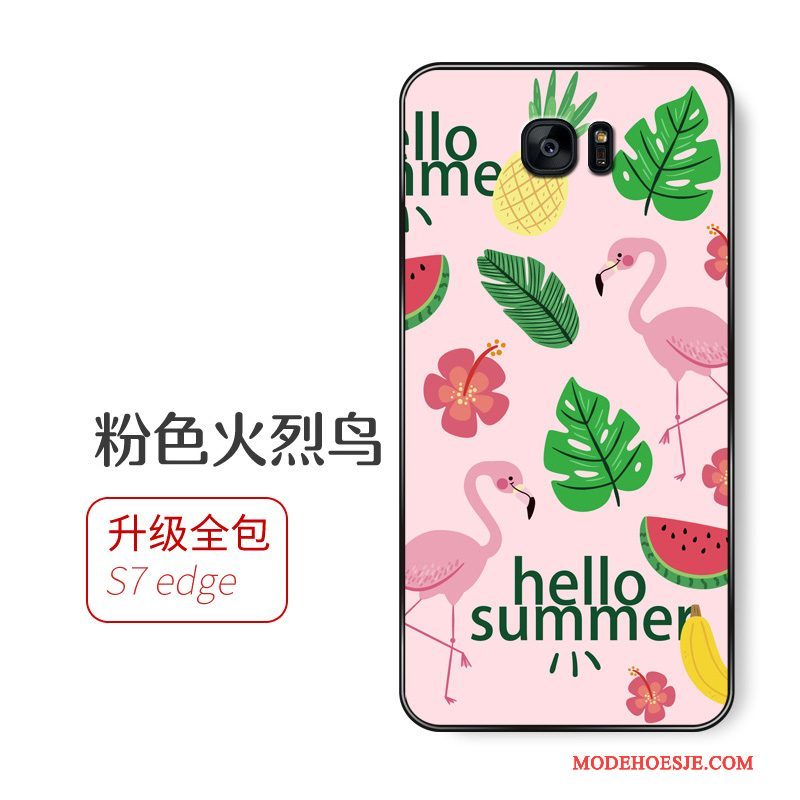 Hoesje Samsung Galaxy S7 Zacht Trend Anti-fall, Hoes Samsung Galaxy S7 Bescherming Dun Roze