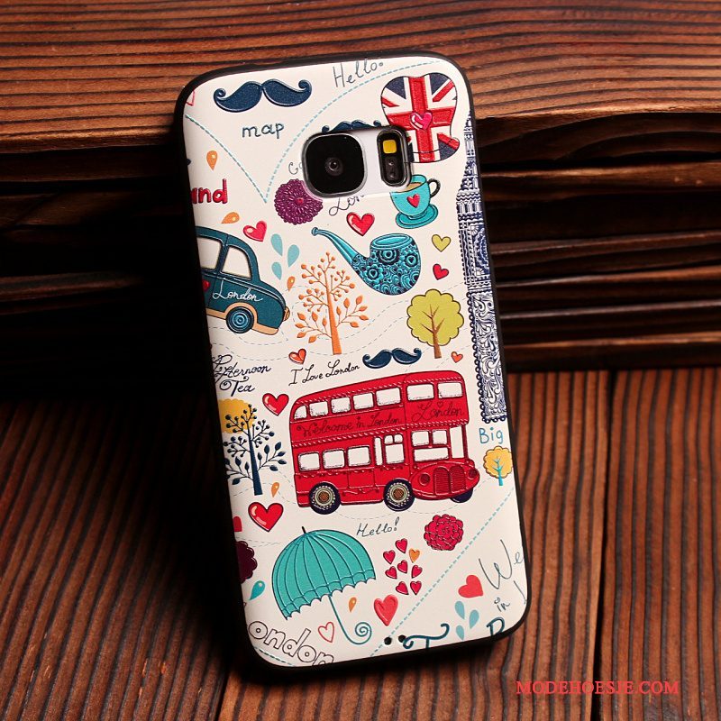 Hoesje Samsung Galaxy S7 Zakken Blauw Anti-fall, Hoes Samsung Galaxy S7 Zacht Telefoon