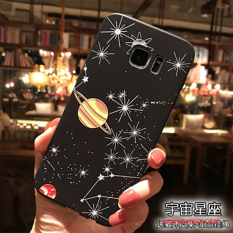 Hoesje Samsung Galaxy S7 Zakken Telefoon Trend, Hoes Samsung Galaxy S7 Siliconen Zwart Hanger