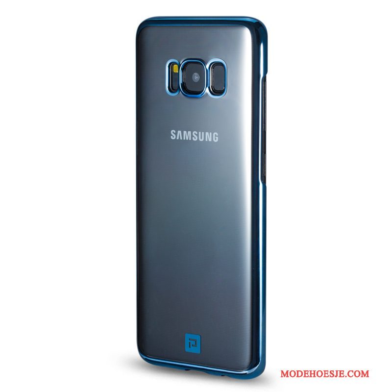 Hoesje Samsung Galaxy S8+ Bescherming Donkerblauw Doorzichtig, Hoes Samsung Galaxy S8+ Dun Anti-fall