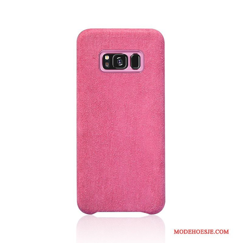 Hoesje Samsung Galaxy S8+ Bescherming Fluweeltelefoon, Hoes Samsung Galaxy S8+ Zakken Anti-fall Rood