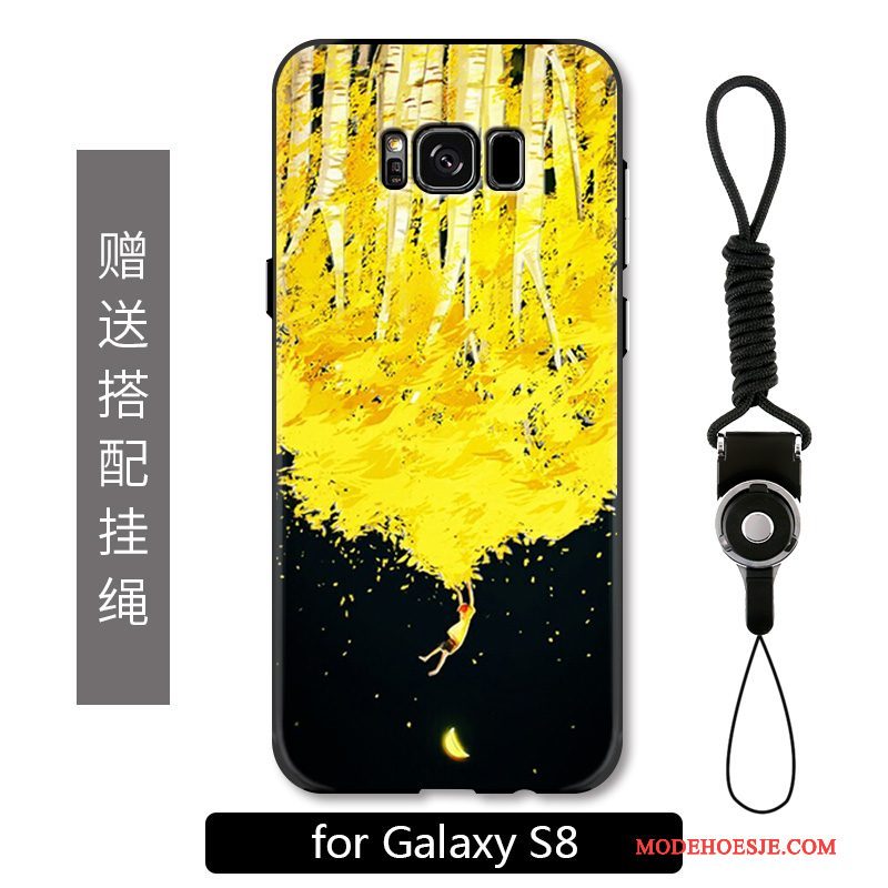 Hoesje Samsung Galaxy S8 Bescherming Geeltelefoon, Hoes Samsung Galaxy S8 Zakken Hanger Anti-fall