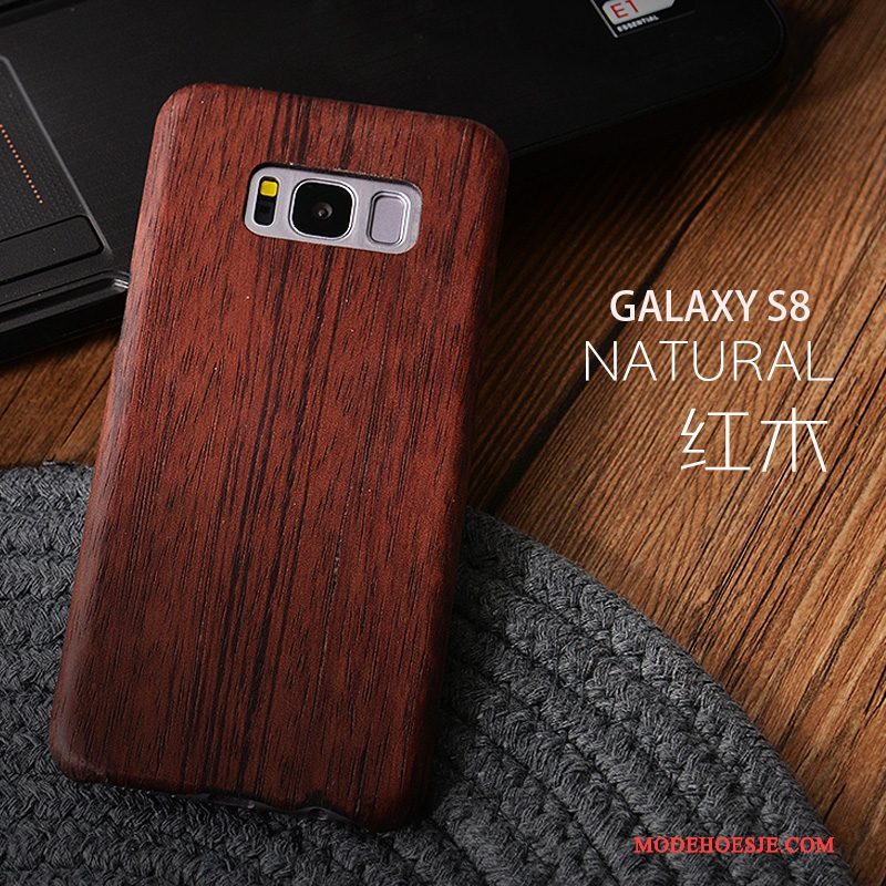 Hoesje Samsung Galaxy S8 Bescherming Geschenk Hout, Hoes Samsung Galaxy S8 Massief Hout Dun