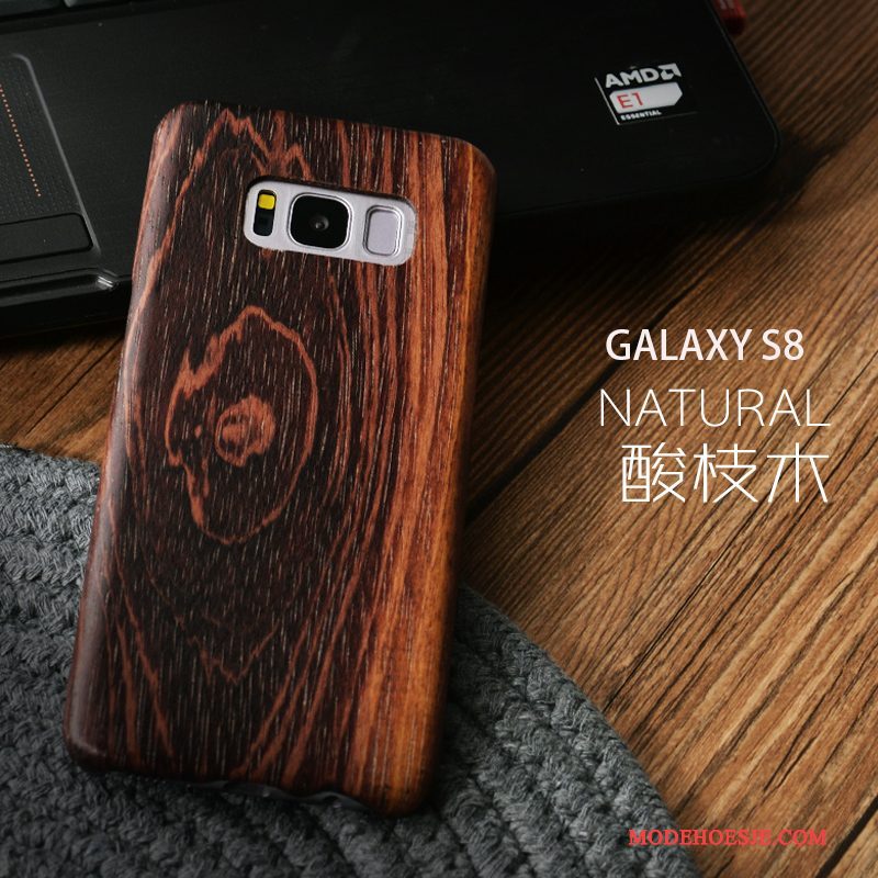 Hoesje Samsung Galaxy S8 Bescherming Geschenk Hout, Hoes Samsung Galaxy S8 Massief Hout Dun