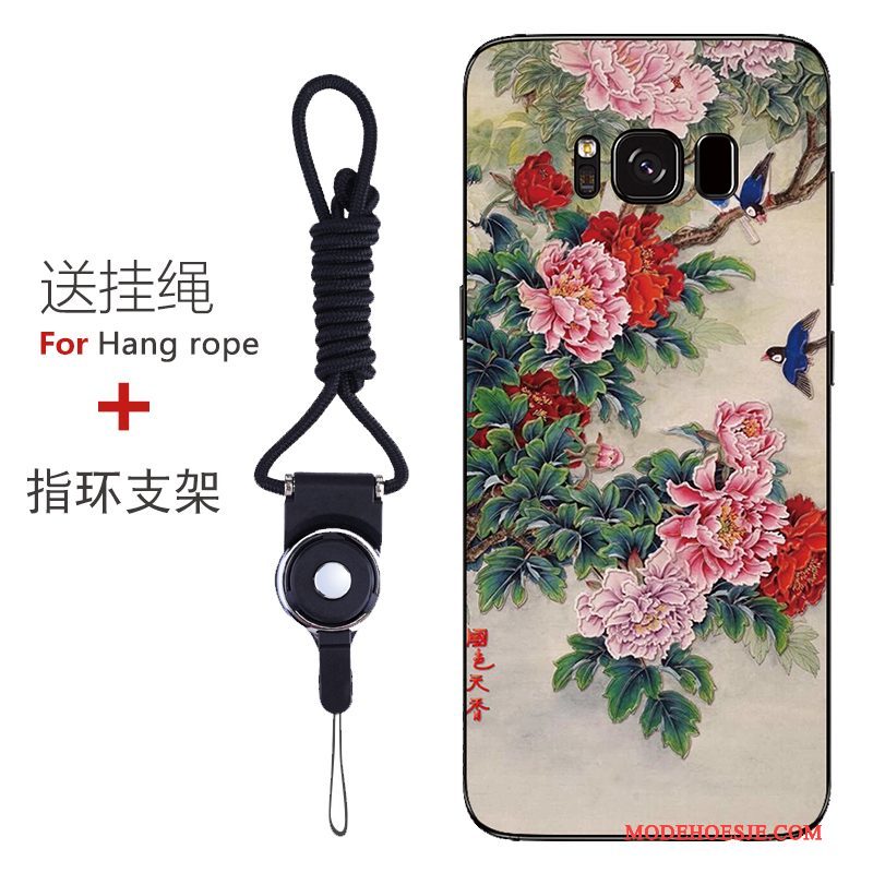 Hoesje Samsung Galaxy S8 Bescherming Patroon Anti-fall, Hoes Samsung Galaxy S8 Zacht Roodtelefoon