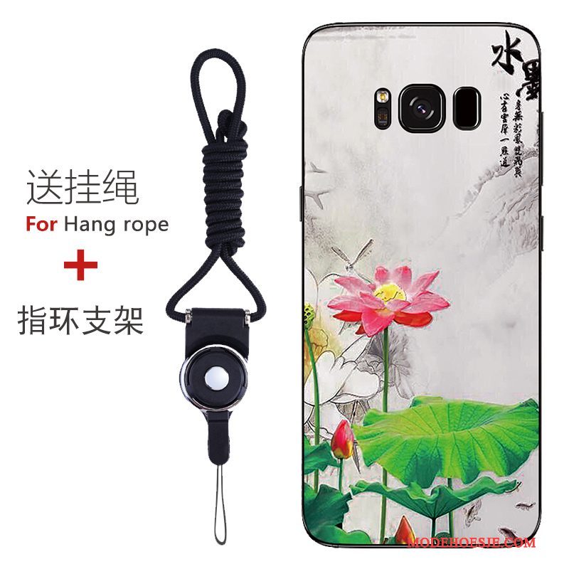 Hoesje Samsung Galaxy S8 Bescherming Patroon Anti-fall, Hoes Samsung Galaxy S8 Zacht Roodtelefoon