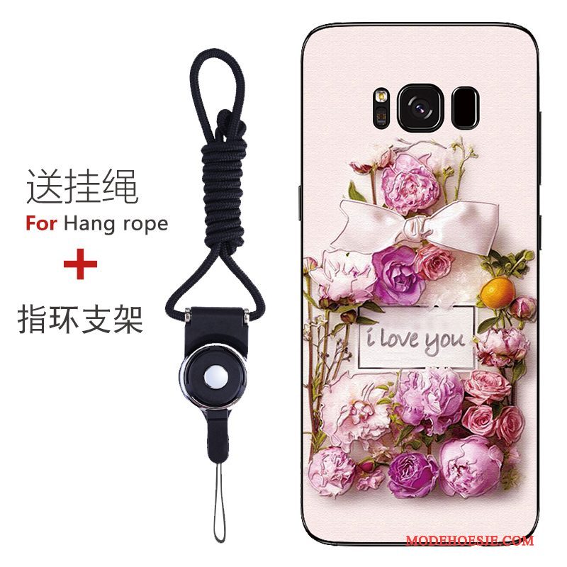 Hoesje Samsung Galaxy S8 Bescherming Patroon Anti-fall, Hoes Samsung Galaxy S8 Zacht Roodtelefoon