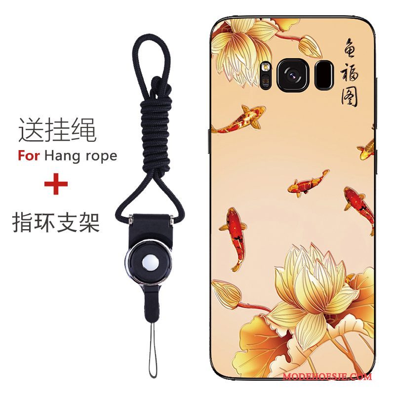 Hoesje Samsung Galaxy S8 Bescherming Patroon Anti-fall, Hoes Samsung Galaxy S8 Zacht Roodtelefoon