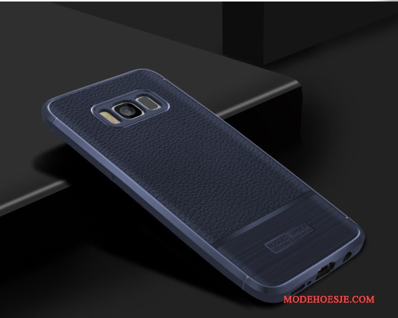 Hoesje Samsung Galaxy S8+ Bescherming Patroon Zwart, Hoes Samsung Galaxy S8+ Leer Telefoon Anti-fall