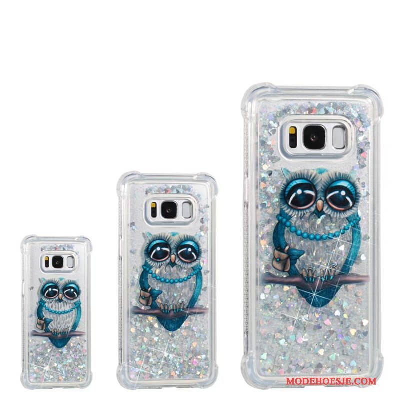 Hoesje Samsung Galaxy S8 Bescherming Purper Dikke, Hoes Samsung Galaxy S8 Drijfzandtelefoon