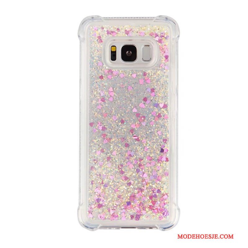 Hoesje Samsung Galaxy S8 Bescherming Purper Dikke, Hoes Samsung Galaxy S8 Drijfzandtelefoon