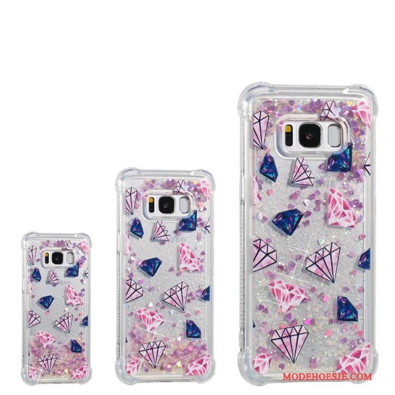 Hoesje Samsung Galaxy S8 Bescherming Purper Dikke, Hoes Samsung Galaxy S8 Drijfzandtelefoon