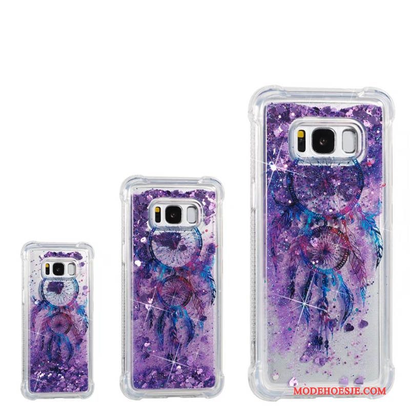 Hoesje Samsung Galaxy S8 Bescherming Purper Dikke, Hoes Samsung Galaxy S8 Drijfzandtelefoon