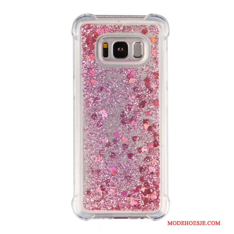 Hoesje Samsung Galaxy S8 Bescherming Purper Dikke, Hoes Samsung Galaxy S8 Drijfzandtelefoon