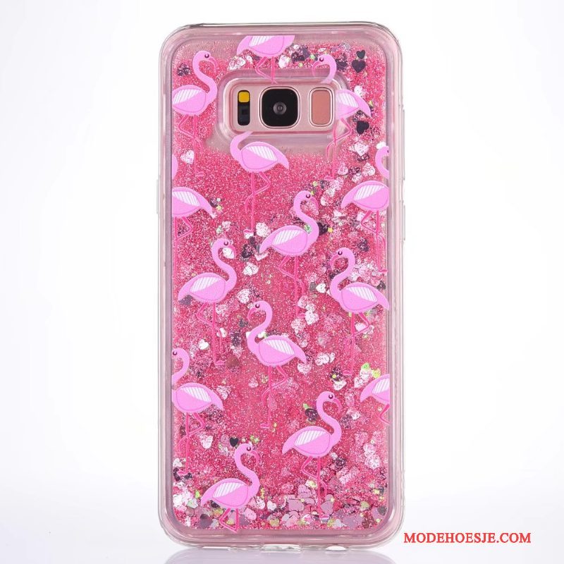 Hoesje Samsung Galaxy S8+ Bescherming Trend Vloeistof, Hoes Samsung Galaxy S8+ Zakken Roze Drijfzand