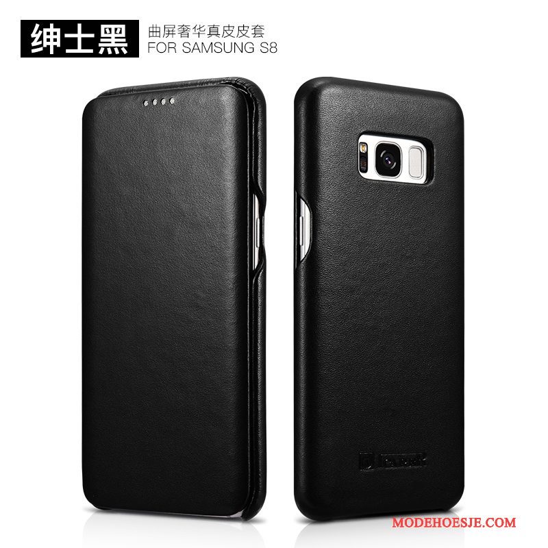 Hoesje Samsung Galaxy S8+ Bescherming Trendtelefoon, Hoes Samsung Galaxy S8+ Leer Zwart