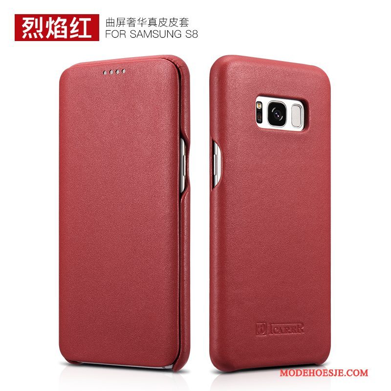 Hoesje Samsung Galaxy S8+ Bescherming Trendtelefoon, Hoes Samsung Galaxy S8+ Leer Zwart