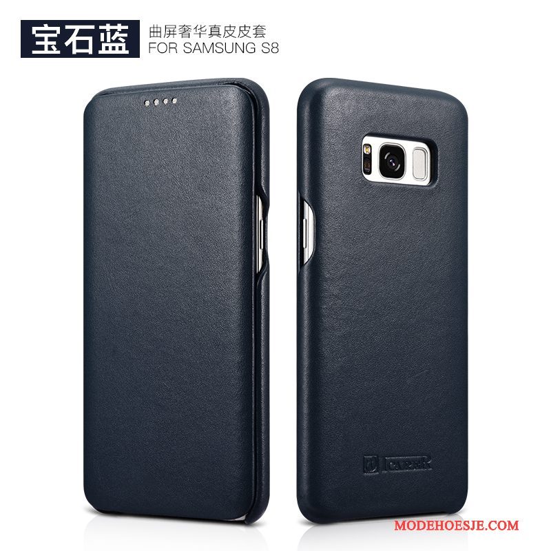 Hoesje Samsung Galaxy S8+ Bescherming Trendtelefoon, Hoes Samsung Galaxy S8+ Leer Zwart