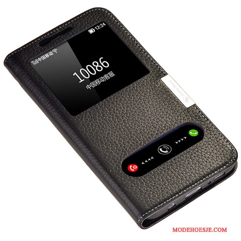 Hoesje Samsung Galaxy S8 Folio Oranjetelefoon, Hoes Samsung Galaxy S8 Leer