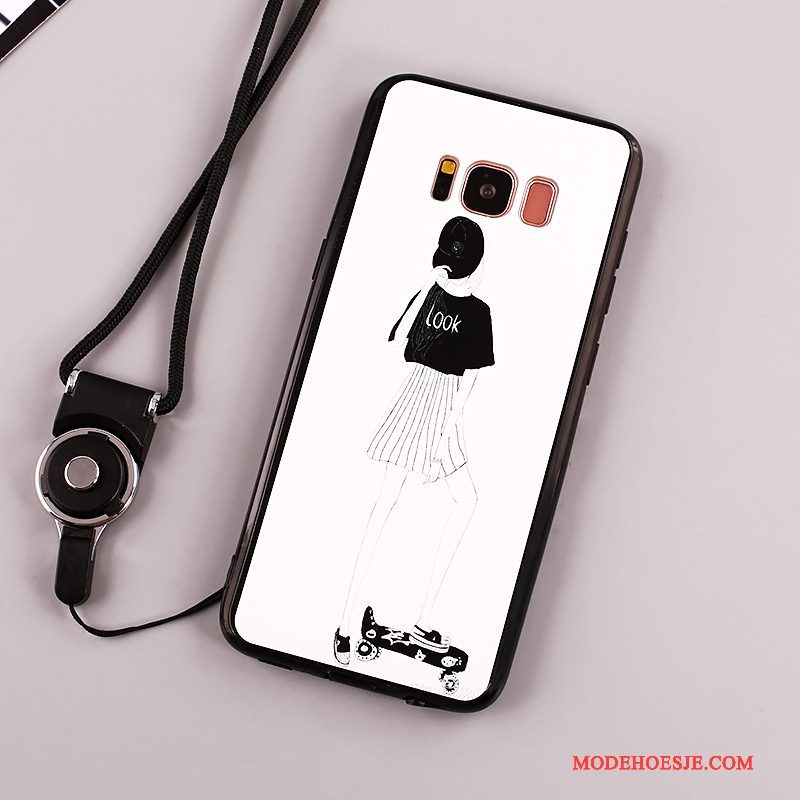 Hoesje Samsung Galaxy S8 Geschilderd Hardtelefoon, Hoes Samsung Galaxy S8 Zacht Hanger Zwart