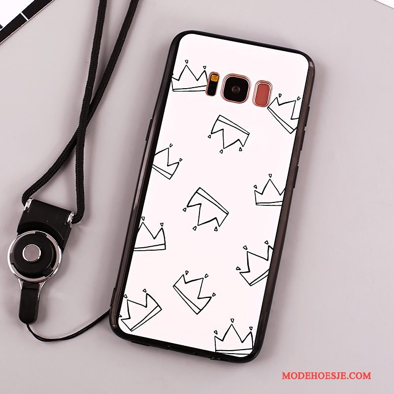 Hoesje Samsung Galaxy S8 Geschilderd Hardtelefoon, Hoes Samsung Galaxy S8 Zacht Hanger Zwart