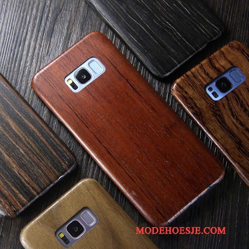 Hoesje Samsung Galaxy S8 Hout Telefoon Dun, Hoes Samsung Galaxy S8 Bescherming Massief Hout Trendy Merk