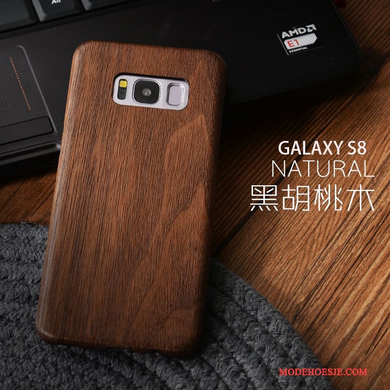 Hoesje Samsung Galaxy S8+ Kleur Hout Geschenk, Hoes Samsung Galaxy S8+ Bescherming Telefoon Massief Hout