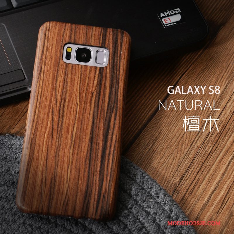 Hoesje Samsung Galaxy S8+ Kleur Hout Geschenk, Hoes Samsung Galaxy S8+ Bescherming Telefoon Massief Hout