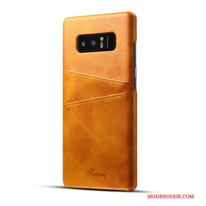 Hoesje Samsung Galaxy S8+ Leer Persoonlijktelefoon, Hoes Samsung Galaxy S8+ Bescherming Bedrijf Kaart