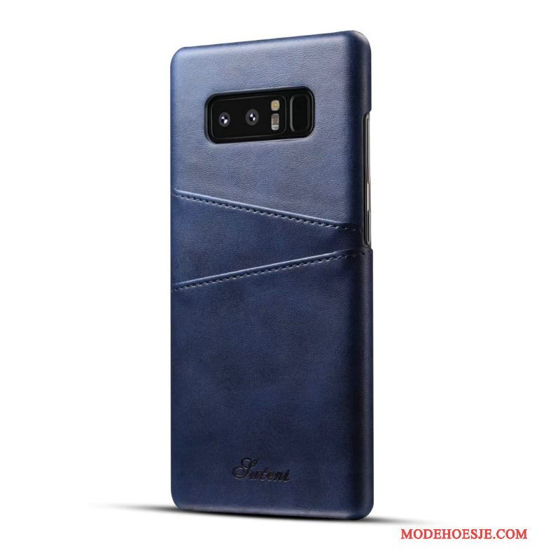 Hoesje Samsung Galaxy S8+ Leer Persoonlijktelefoon, Hoes Samsung Galaxy S8+ Bescherming Bedrijf Kaart