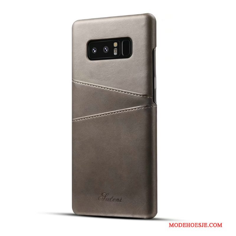 Hoesje Samsung Galaxy S8+ Leer Persoonlijktelefoon, Hoes Samsung Galaxy S8+ Bescherming Bedrijf Kaart