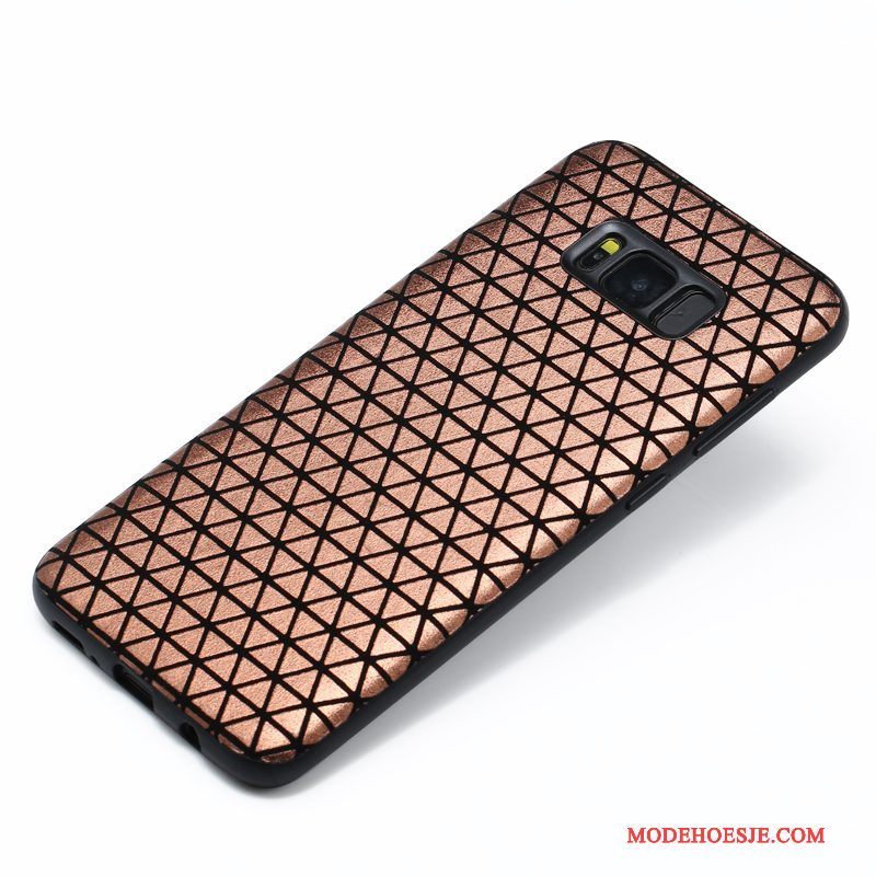 Hoesje Samsung Galaxy S8+ Leer Purper Trend, Hoes Samsung Galaxy S8+ Luxe Achterkleptelefoon