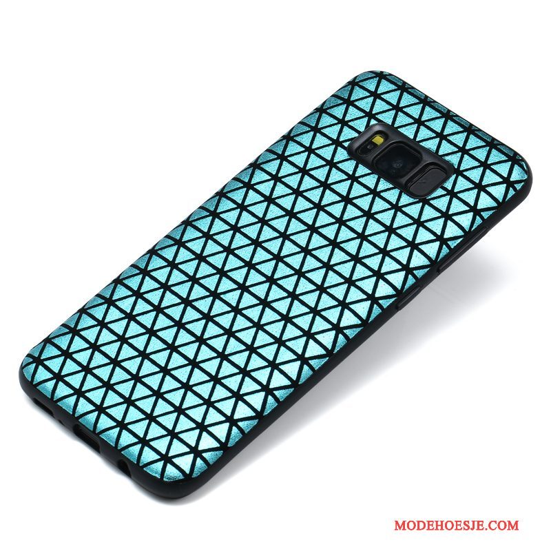 Hoesje Samsung Galaxy S8+ Leer Purper Trend, Hoes Samsung Galaxy S8+ Luxe Achterkleptelefoon