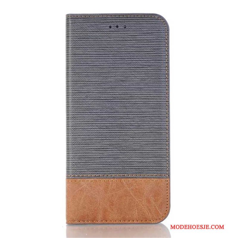 Hoesje Samsung Galaxy S8 Leer Twee Kleurentelefoon, Hoes Samsung Galaxy S8 Bescherming Kaart Automatisch