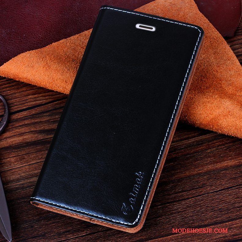 Hoesje Samsung Galaxy S8+ Leer Zwarttelefoon, Hoes Samsung Galaxy S8+ Folio Anti-fall Trend