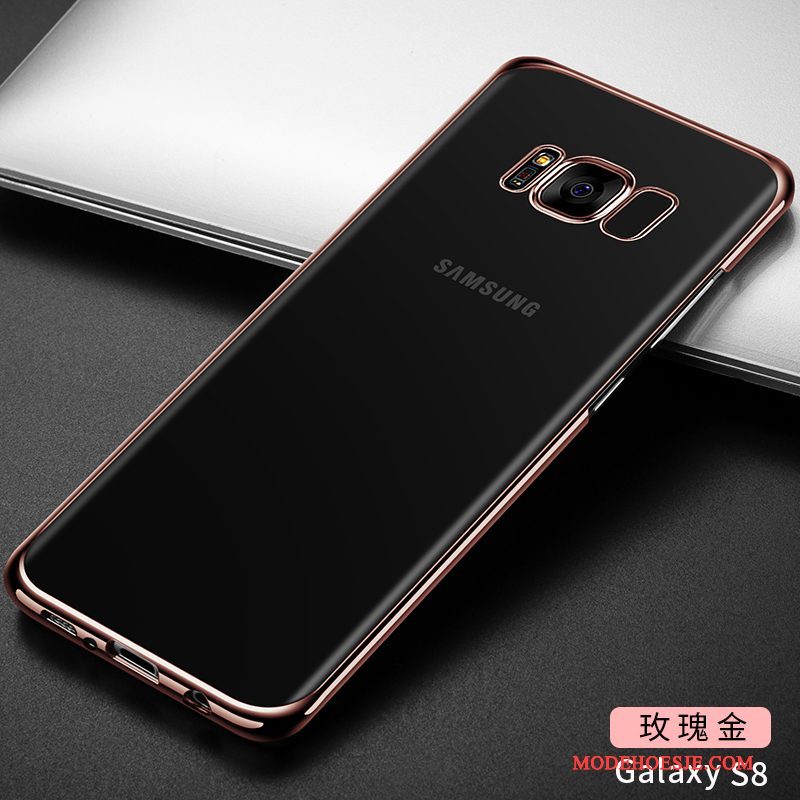 Hoesje Samsung Galaxy S8+ Luxe Dun Hard, Hoes Samsung Galaxy S8+ Bescherming Doorzichtig Zwart