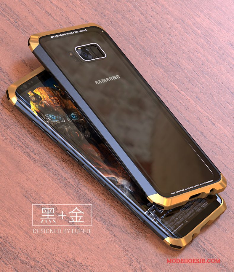 Hoesje Samsung Galaxy S8+ Metaal Anti-fall Achterklep, Hoes Samsung Galaxy S8+ Zakken Rood Persoonlijk