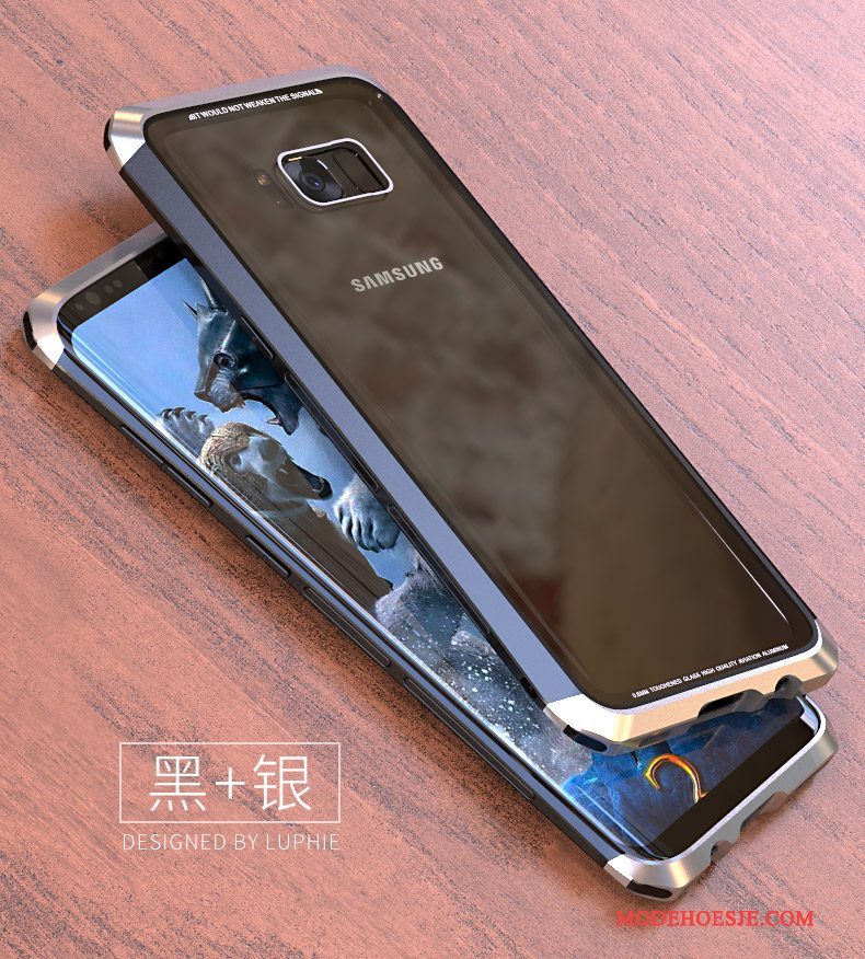 Hoesje Samsung Galaxy S8+ Metaal Anti-fall Achterklep, Hoes Samsung Galaxy S8+ Zakken Rood Persoonlijk