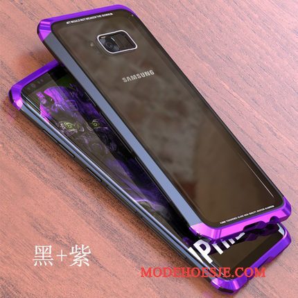 Hoesje Samsung Galaxy S8+ Metaal Anti-fall Achterklep, Hoes Samsung Galaxy S8+ Zakken Rood Persoonlijk