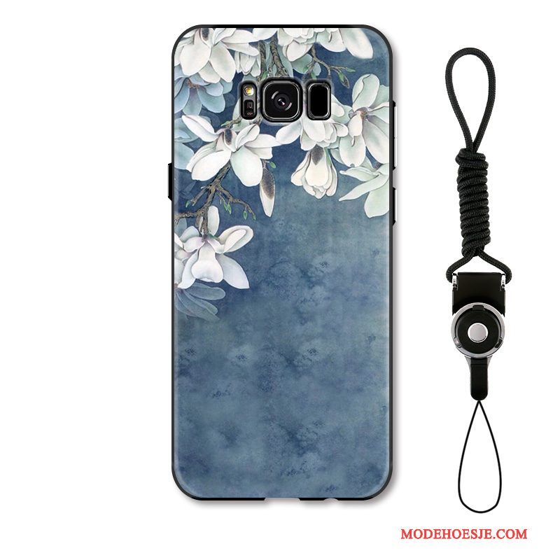 Hoesje Samsung Galaxy S8 Mode Lichtblauw Anti-fall, Hoes Samsung Galaxy S8 Bescherming Hanger Kunst