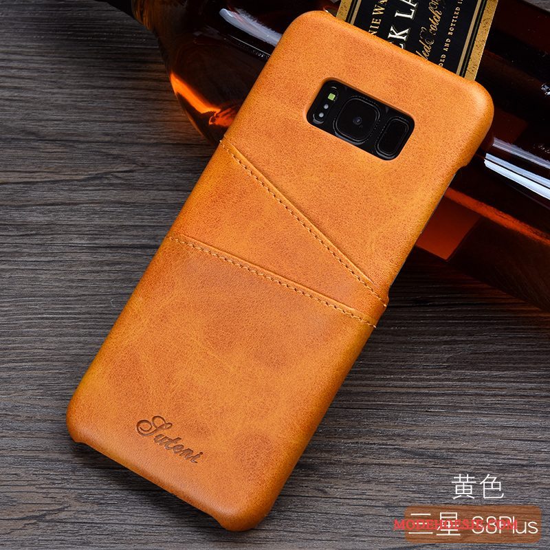 Hoesje Samsung Galaxy S8+ Mode Oranje Bedrijf, Hoes Samsung Galaxy S8+ Leer Anti-fall Kaart