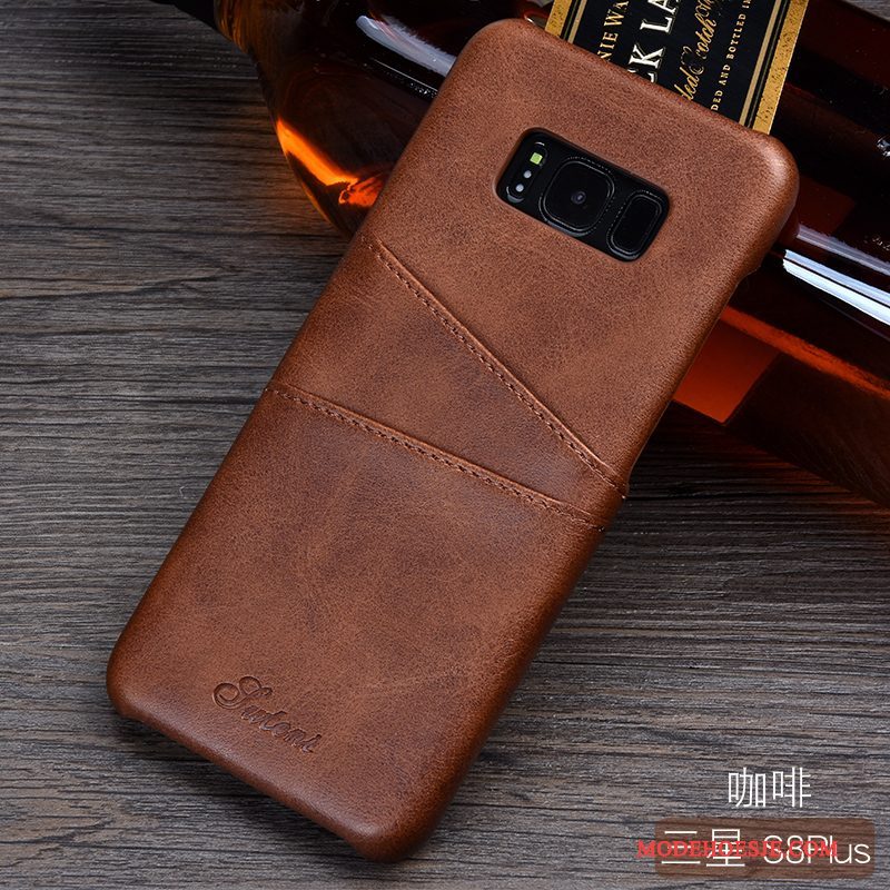 Hoesje Samsung Galaxy S8+ Mode Oranje Bedrijf, Hoes Samsung Galaxy S8+ Leer Anti-fall Kaart