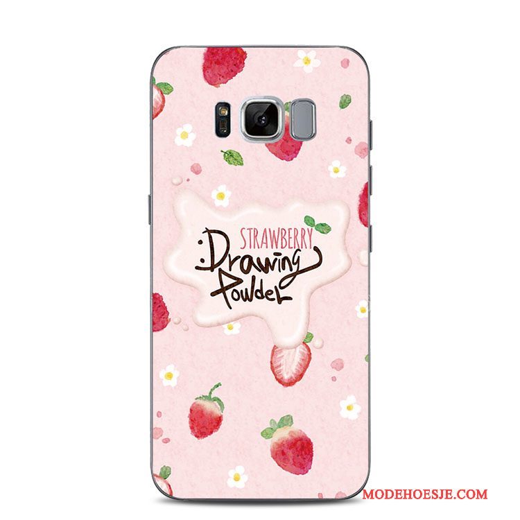 Hoesje Samsung Galaxy S8+ Ondersteuning Telefoon Ring, Hoes Samsung Galaxy S8+ Zacht Roze