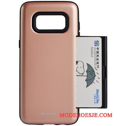 Hoesje Samsung Galaxy S8 Portemonnee Goudtelefoon, Hoes Samsung Galaxy S8 Folio