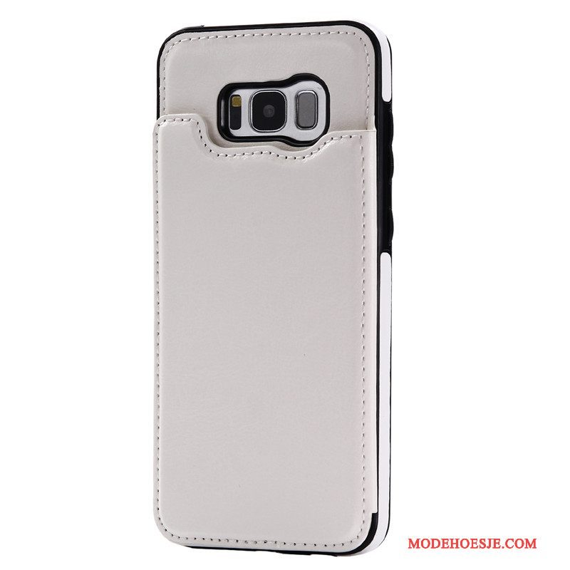 Hoesje Samsung Galaxy S8 Portemonnee Klittenbandtelefoon, Hoes Samsung Galaxy S8 Leer Kaart