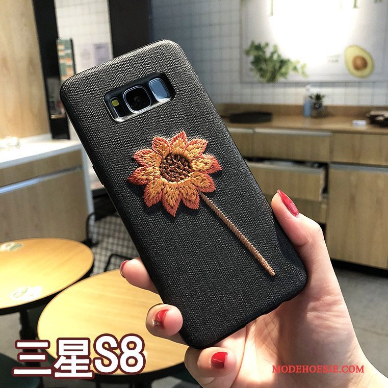 Hoesje Samsung Galaxy S8 Scheppend Anti-fall Khaki, Hoes Samsung Galaxy S8 Bescherming Telefoon Nieuw