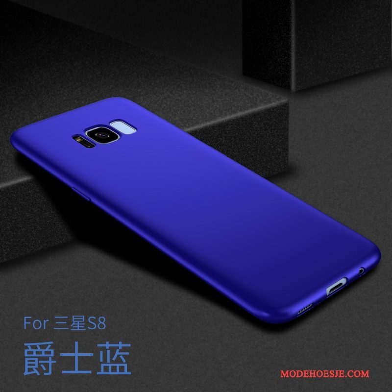 Hoesje Samsung Galaxy S8 Scheppend Anti-falltelefoon, Hoes Samsung Galaxy S8 Zakken Blauw Schrobben