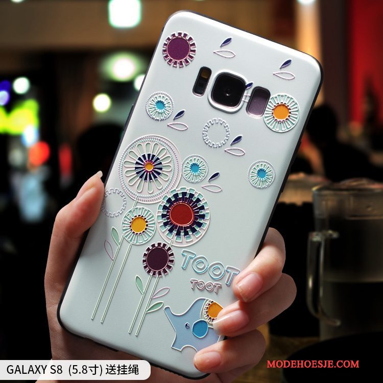 Hoesje Samsung Galaxy S8 Scheppend Hanger Vers, Hoes Samsung Galaxy S8 Zacht Telefoon Roze