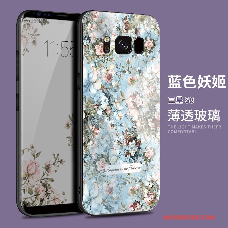 Hoesje Samsung Galaxy S8 Scheppend Persoonlijk Purper, Hoes Samsung Galaxy S8 Bescherming Telefoon Anti-fall